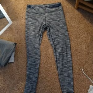 Black and white striped leggings